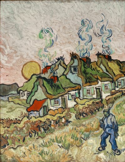 Case contadine al tramonto da Vincent van Gogh
