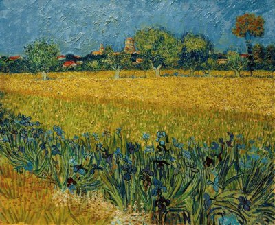 Vista di Arles con iris in primo piano da Vincent van Gogh