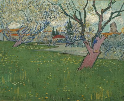 Frutteto in fiore con vista su Arles da Vincent van Gogh