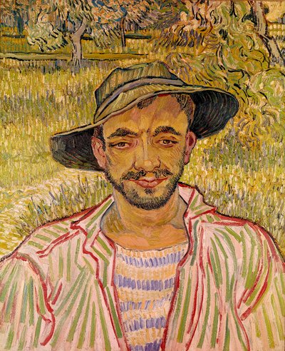Busto di contadino con cappello di paglia. Dipinto di Vincent Van Gogh da Vincent van Gogh