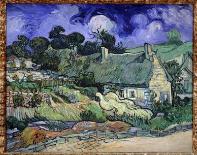 Chaumes de Cordeville a Auvers-sur-Oise (Auvers sur Oise) - Dipinto di Vincent Van Gogh (1853-1890) da Vincent van Gogh