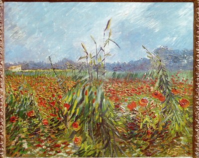 Campi di grano e papaveri (olio su tela) da Vincent van Gogh