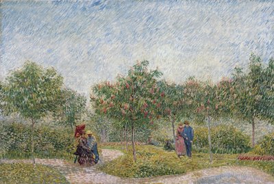 Coppia di innamorati nel giardino di Montmartre, Parigi da Vincent van Gogh