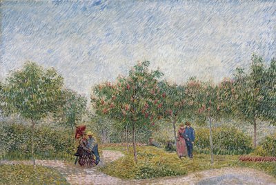 Coppia di innamorati nel giardino di Montmartre, Parigi da Vincent van Gogh