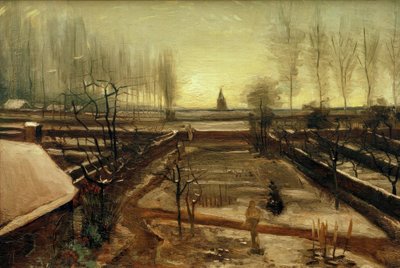 Il giardino del parroco a Nuenen sotto la neve da Vincent van Gogh
