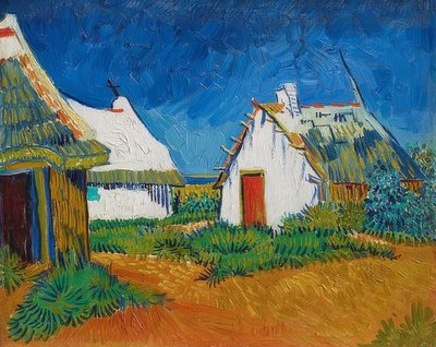 Tre capanne bianche a Saintes-Maries da Vincent van Gogh