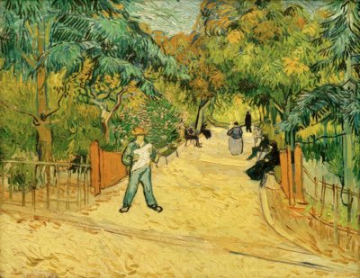 Ingresso al parco di Arles con passeggiatori da Vincent van Gogh