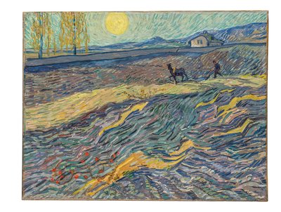 Contadino in un Campo, 1889 da Vincent van Gogh