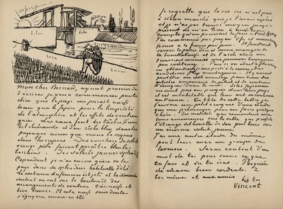 Facsimile di una lettera di Vincent Van Gogh a Emile Bernard del 18 marzo 1888, dal libro 