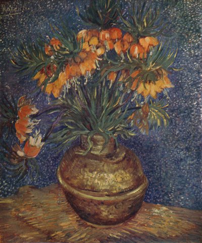 Fiori in un vaso di ottone da Vincent van Gogh
