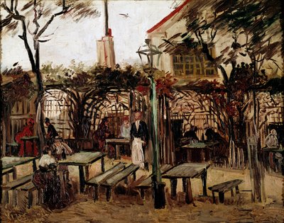 Guinguette a Montmartre: il tavolo da biliardo di legno è diventato la bonne franquette da Vincent van Gogh