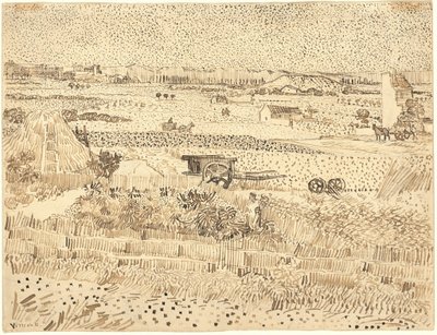 Raccolto--La pianura di La Crau da Vincent van Gogh