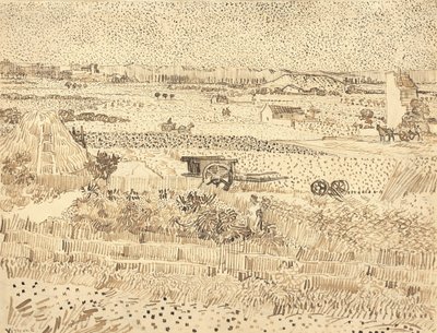 Raccolto--La Pianura di La Crau da Vincent van Gogh