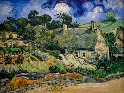 Casa con tetto di paglia a Cordeville da Vincent van Gogh