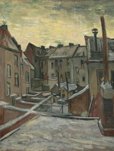 Case viste dal retro da Vincent van Gogh