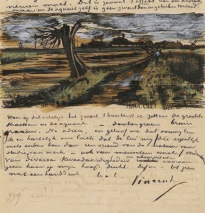 Salice capitozzato, Lettera a Theo van Gogh da Vincent van Gogh