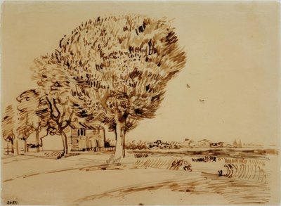 Paesaggio con casa e alberi da Vincent van Gogh