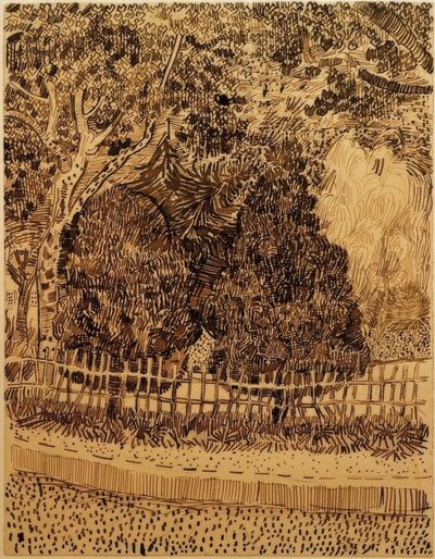 Parco con recinto da Vincent van Gogh