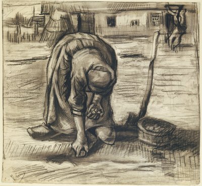 Contadina che pianta patate, c.1885 da Vincent van Gogh