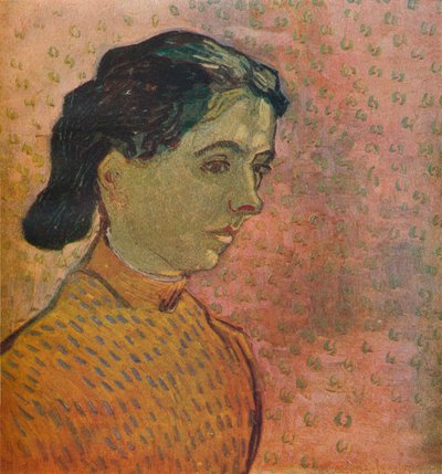 Ritratto di giovane ragazza su sfondo rosa, 1888 da Vincent van Gogh