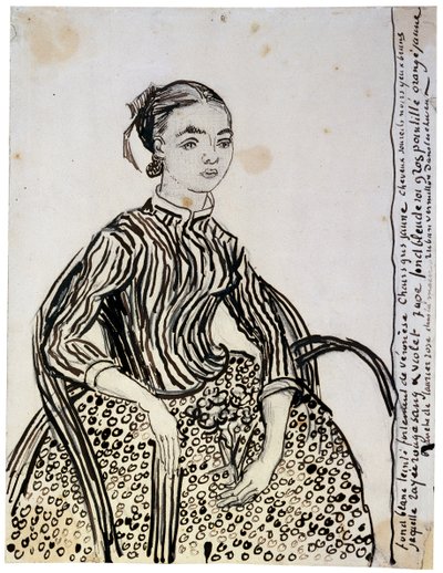 Ritratto di una giovane signora La Mousmé, 1888 da Vincent van Gogh