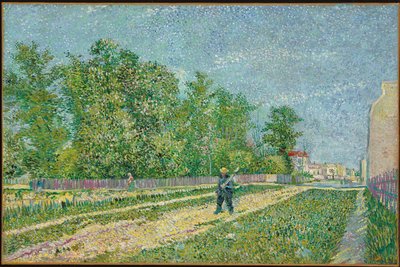 Strada ai margini di Parigi, contadino che porta una vanga sulla spalla, 1887 da Vincent van Gogh