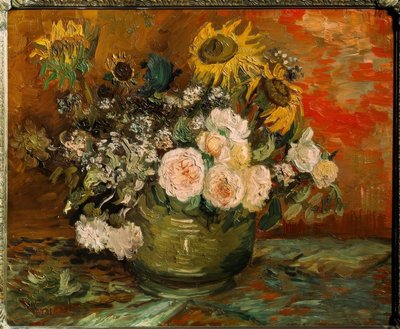 Rose e girasoli da Vincent van Gogh