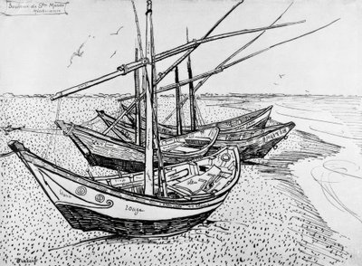 Barche a vela a Saintes-Maries da Vincent van Gogh