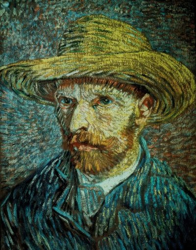 Autoritratto con cappello di paglia da Vincent van Gogh