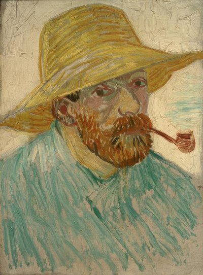 Autoritratto con cappello di paglia da Vincent van Gogh