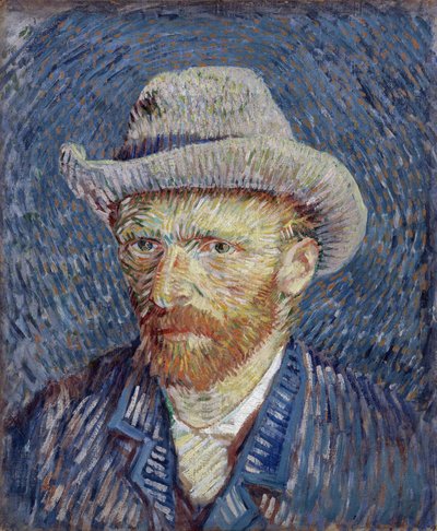 Autoritratto con cappello di feltro grigio da Vincent van Gogh