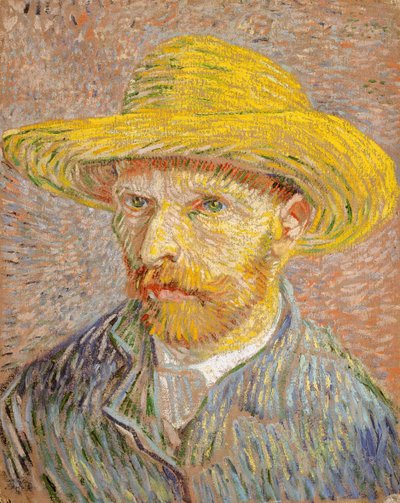 Autoritratto con Cappello di Paglia da Vincent van Gogh