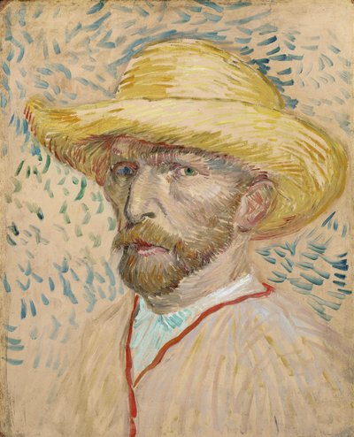 Autoritratto con cappello di paglia da Vincent van Gogh