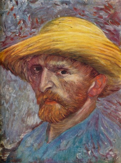Autoritratto con cappello di paglia, 1887 da Vincent van Gogh