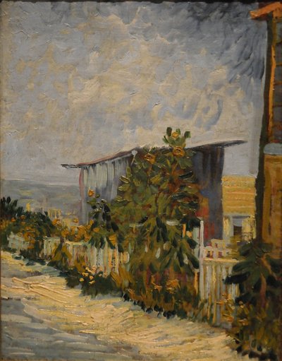 Capanno a Montmartre con girasole da Vincent van Gogh