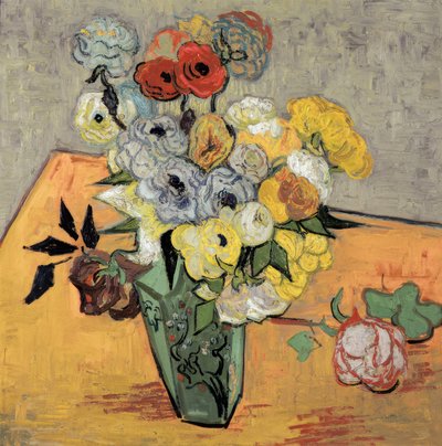 Natura morta con vaso giapponese, rose e anemoni da Vincent van Gogh