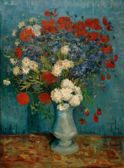 Natura morta: Vaso con fiordalisi e papaveri da Vincent van Gogh