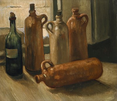 Natura morta con cinque bottiglie da Vincent van Gogh