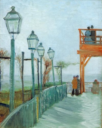 Terrazza e piattaforma panoramica sul Moulin de Blutefin, Montmartre da Vincent van Gogh