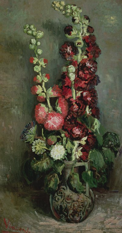 Vaso di malvarosa, 1886 da Vincent van Gogh