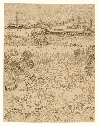 Vista dai campi di grano da Vincent van Gogh