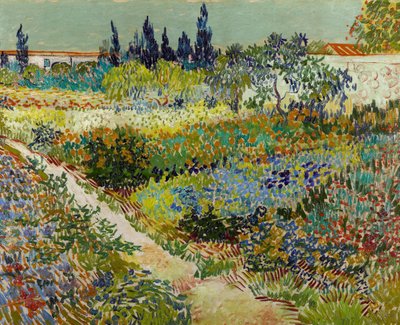 Giardino fiorito con sentiero da Vincent van Gogh