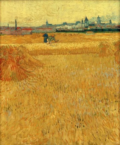 Campo di grano con vista su Arles da Vincent van Gogh