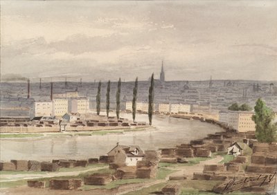 Il canale del Danubio a Vienna da Vincenz Havlicek