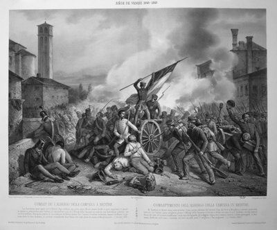 La battaglia di Albergo della Campana a Mestre il 27 ottobre 1848 durante l