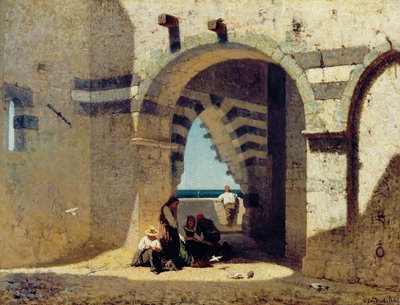 Resti della chiesa di San Pietro a Portovenere da Vincenzo Cabianca