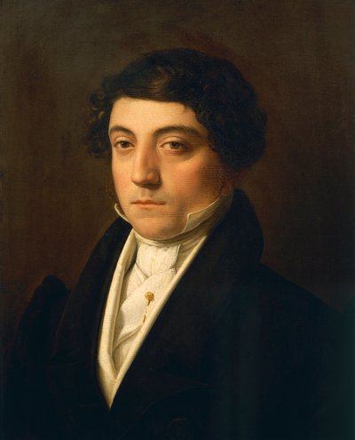 Italia, Milano, Ritratto del compositore italiano Gioacchino Rossini (1792 - 1868), circa 1830 da Vincenzo Camuccini