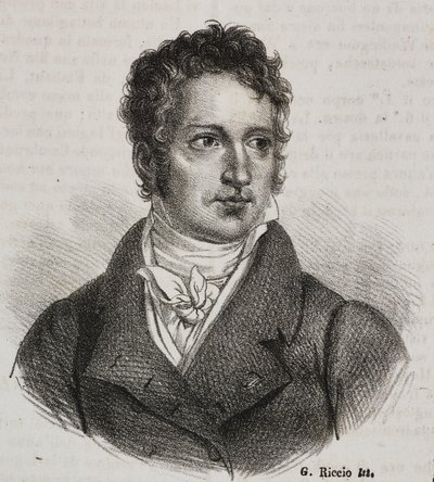 Ritratto di Vincenzo Camuccini (1771-1844), pittore e restauratore italiano, litografia di Gaetano Riccio da Poliorama Pittoresco, n 16, 23 novembre da Vincenzo Camuccini