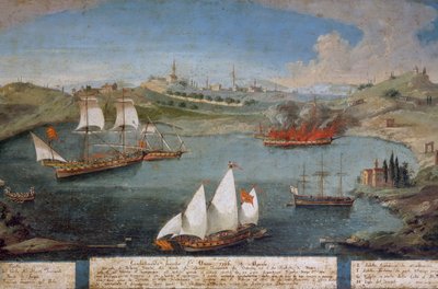 Battaglia navale tra le navi veneziane di Marco Ivanovich Dobrota e le navi turche, 19 aprile da Vincenzo Chilone