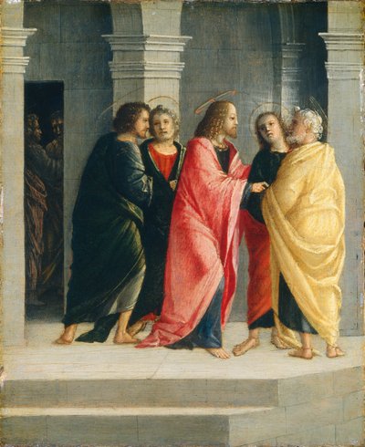 Cristo istruisce Pietro e Giovanni a prepararsi per la Pasqua da Vincenzo Civerchio